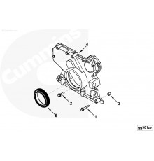 Крышка двигателя передняя дв. Cummins ISBe (4930847)