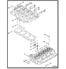 Прокладка ГБЦ (V=3.9, 1.25 mm) дв. Cummins ISBe (2830706)