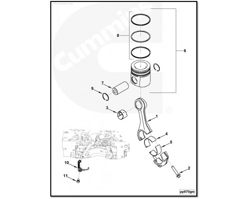 Кольца поршневые комплект 4955169
