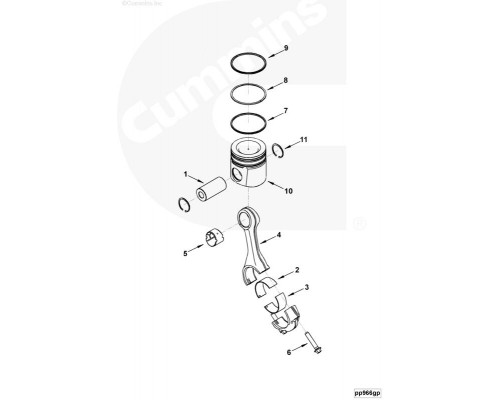 Кольцо поршневое 3971297