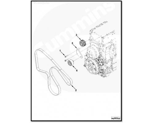 Ремень привода 8PK2075 3972382