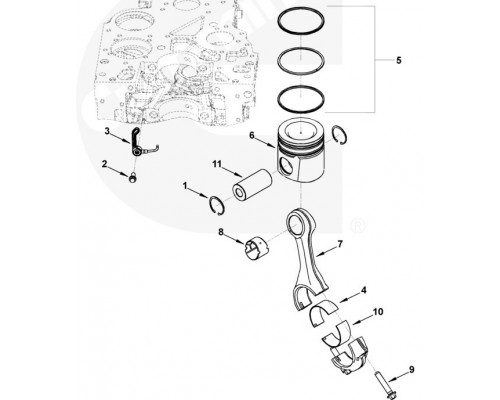 Кольца поршневые комплект 4955251